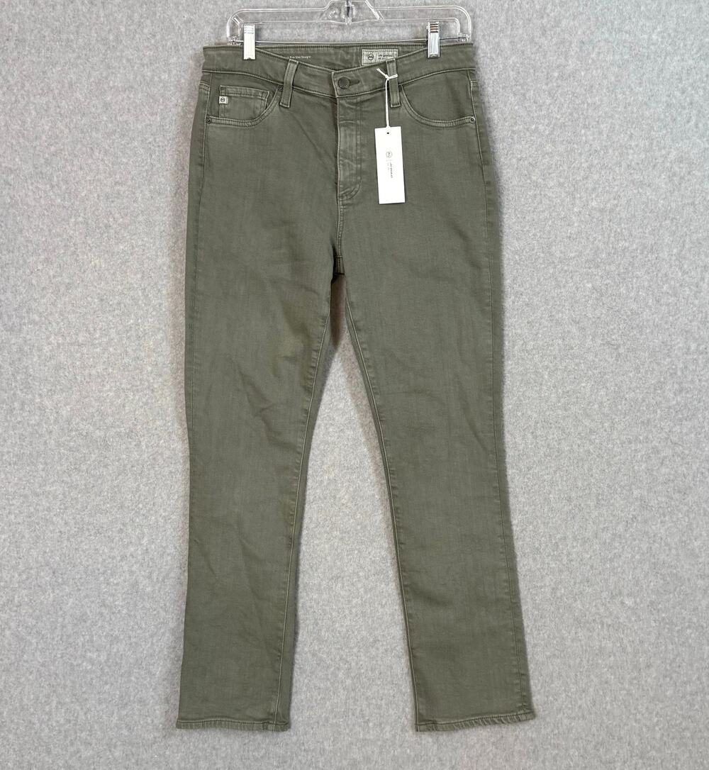 AG Mari High Rise Slim Straight Jeans Size 30R Denim Sulphur Rocky River $215